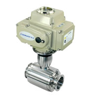 Electric straight ball valves